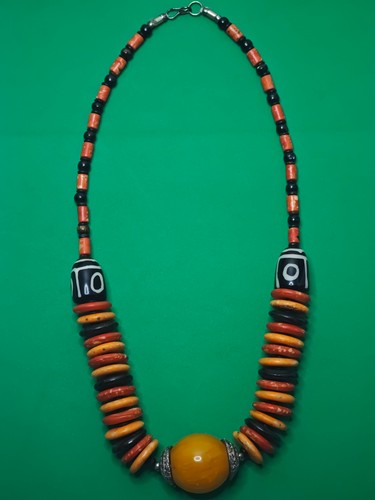 Vintage ethno halskette tribal - halskette,